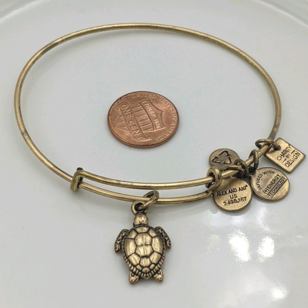 Alex and Ani Rafaleian Gold Sea Turtle Bracelet